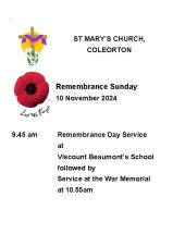 Remembrance Day 2024